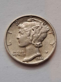 USA 10 Centów Mercury 1944 r S