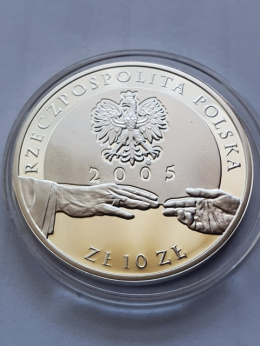 10 zł Jan Paweł II 2005 r plater