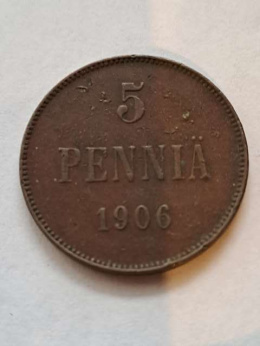 Finlandia 1 Penni Mikolaj II 1906 r