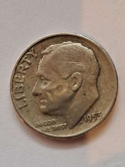 USA 10 Centów Roosevelt 1953 r D