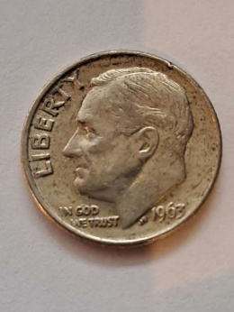 USA 10 Centów Roosevelt 1963 r