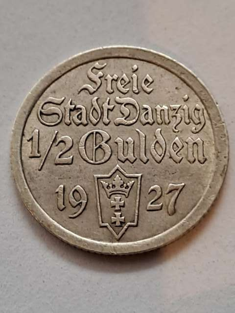 WMG 1/2 Guldena 1927 r rzadki