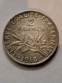 Francja 2 Franki 1918 r