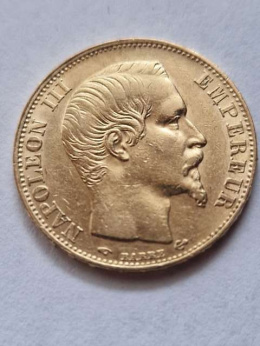 Francja 20 Franków Napoleon III 1857 r