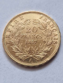 Francja 20 Franków Napoleon III 1857 r