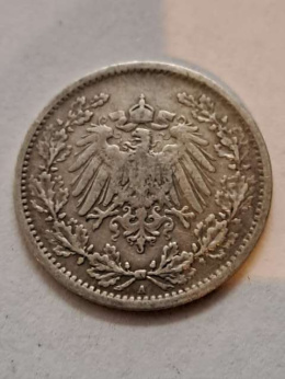 Niemcy 1/2 Marki Wilhelm II 1905 r A