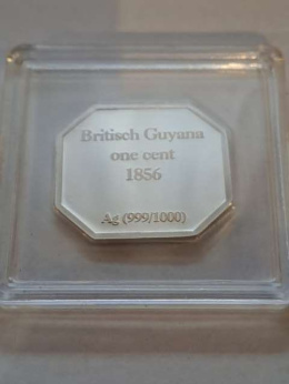 Guiana Brytyjska Znaczek 1 cent 1856 r