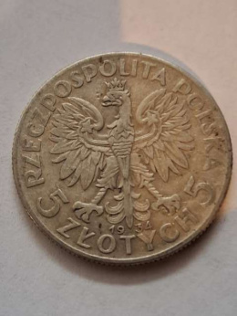 5 zł Głowa Kobiety 1934 r