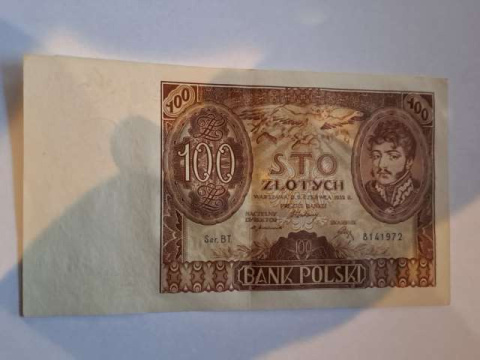 Banknot 100 zł 1934 r seria BT