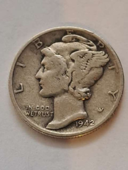 USA 10 Centów Mercury 1942 r