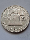 USA 1/2 Dollara Franklin 1958 r