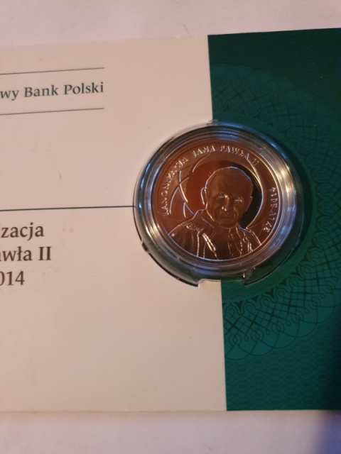 10 zł Jan Paweł II Kanonizacja 2014 rok