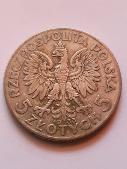 5 zł Głowa Kobiety 1933 r