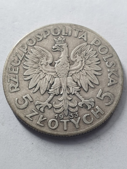 5 zł Głowa Kobiety 1933 r