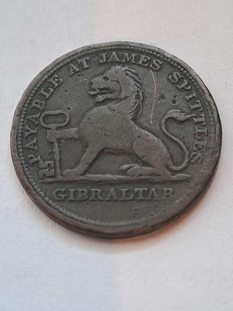 Gibraltar 2 guartos 1818 r