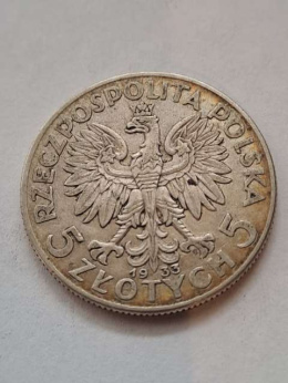 5 zł Głowa Kobiety 1933 r