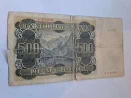 Banknot 500 złotych 1940 r seria A