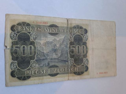 Banknot 500 złotych 1940 r seria A