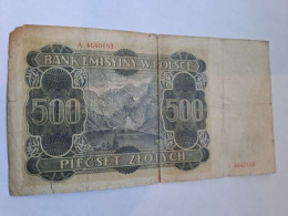 Banknot 500 złotych 1940 r seria A