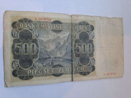 Banknot 500 złotych 1940 r seria A