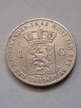 Holandia 1 Gulden Willem III 1858 r