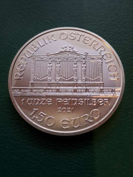 Austria 1,5 euru Filharmonik 2021 r z tuby