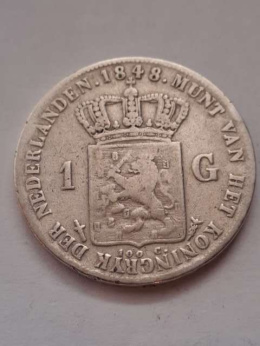 Holandia 1 Gulden Willem II 1848 r