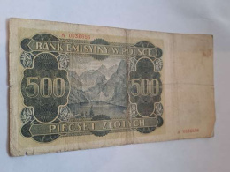 Banknot 500 złotych 1940 r seria A