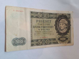 Banknot 500 złotych 1940 r seria B