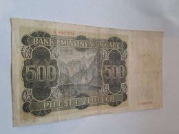 Banknot 500 złotych 1940 r seria A