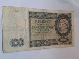 Banknot 500 złotych 1940 r seria A