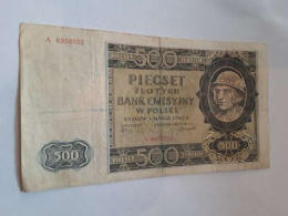 Banknot 500 złotych 1940 r seria A