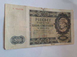 Banknot 500 złotych 1940 r seria A