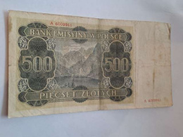 Banknot 500 złotych 1940 r seria A