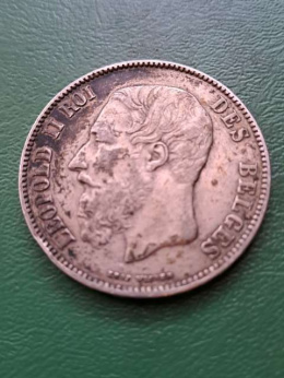 Belgia 5 Franków Leopold II 1870 r