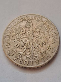 5 zł Głowa Kobiety 1933 r