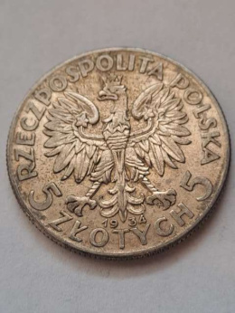 5 zł Głowa Kobiety 1934 r