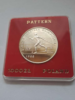 1000 zł XV Zimowe Igrzyska Olimpijskie 1987 r próba