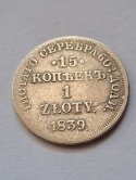 15 Kopiejek / 1 Złoty 1839 r