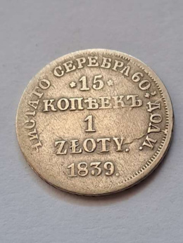 15 Kopiejek / 1 Złoty 1839 r