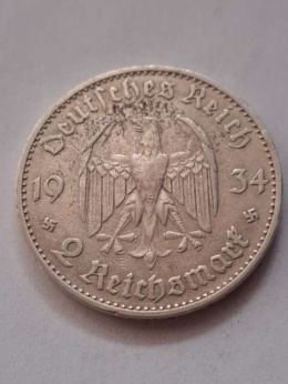 Niemcy 2 Marki Kościół III Rzesza 1934 r A