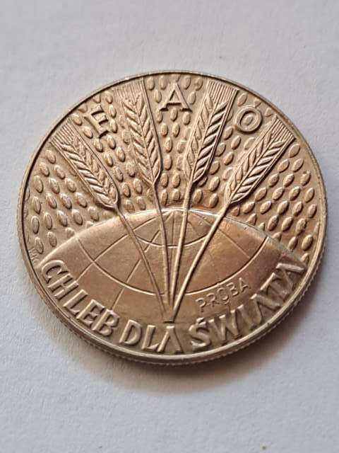 10 zł FAO Chleb dla Świata 1971 r próba