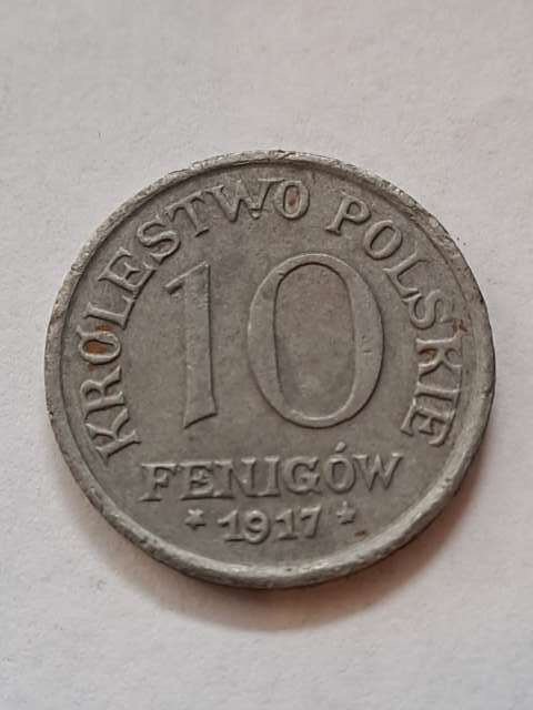 Królestwo Polskie 10 Fenigów 1917 r