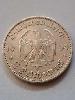 Niemcy 2 Marki Kościół III Rzesza 1934 r E