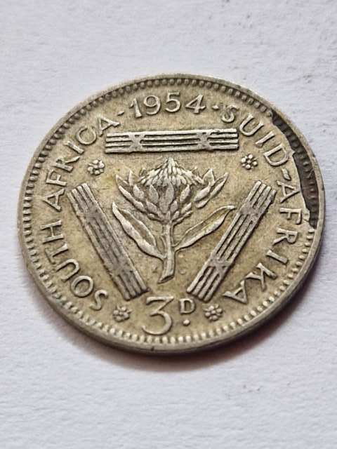 Suid Afrika 3 pensy Elżbieta II 1954 r