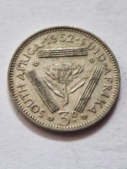 Suid Afrika 3 pensy Jerzy VI 1952 r