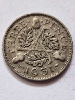 Wielka Brytania 3 Pensy Jerzy V 1931 r