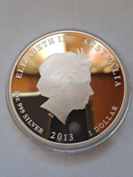 Australia 1 Dolar Rok Węża 2013 r lunar