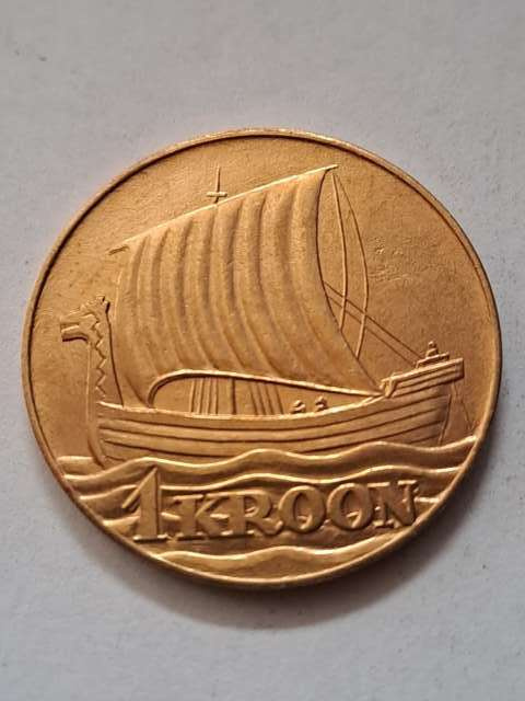 Estonia 1 Kroon 1990 r Restrike