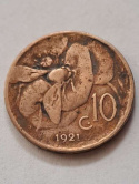 Włochy 10 Centesimi 1921 r